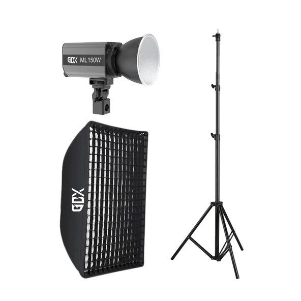 GDX ML150W BiColor LED Tekli Video Işığı Seti Çantalı Bowens Mount Profesyonel Sürekli Işık ürün görseli 1