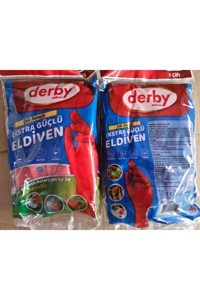 Derby Plastik ekstra güçlü eldiven koli 30 çift - Resim 2