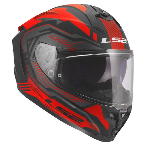 LS2 CHALLENGER 2 DRAVIX MAT KIRMIZI KASK - Resim 8