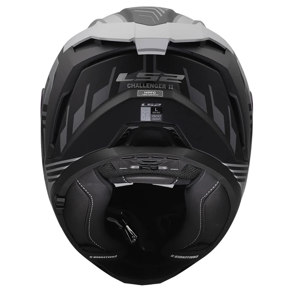 LS2 CHALLENGER 2 DRAVIX MAT GRİ KASK - Resim 4