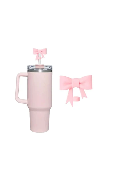 ÇAKRA Stanle Bir Parça Fiyonk Kurdele Model Pipet Kapağı Silikon Termos Uyumlu Quencher ürün görseli 1