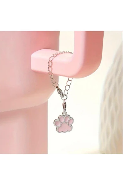 Stanle Soft Pati Charm Pembe Detaylı Quencher ve Tüm Termos İle Uyumlu Şık Aksesuar ürün görseli 1
