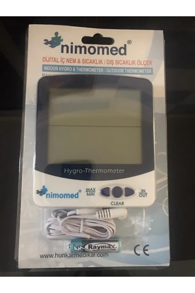 Nimomed Dijital Iç Ve Dış Nem & Sıcaklık Ölçer ürün görseli 1