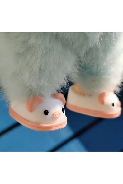 LABUBU Seviml Mini Domuz Hayvan Desenli Model Oyuncak Bebek Ayakkabı Aksesuarı ürün görseli 1