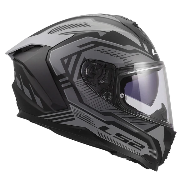 LS2 CHALLENGER 2 DRAVIX MAT GRİ KASK - Resim 6