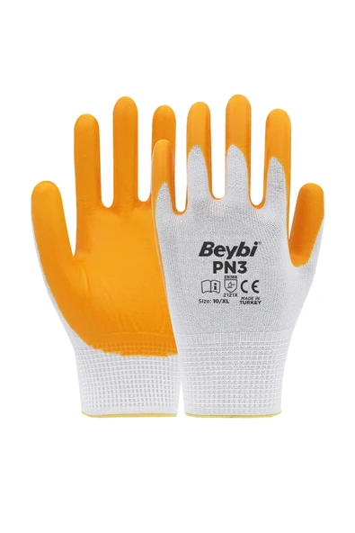 Beybi 100 ÇİFT BEYBİ Pn3 ( PN3 , Pn-3 ) NO:10 BEDEN:XL POLYESTER ÖRME NİTRİL İŞ ELDİVENİ ürün görseli 1