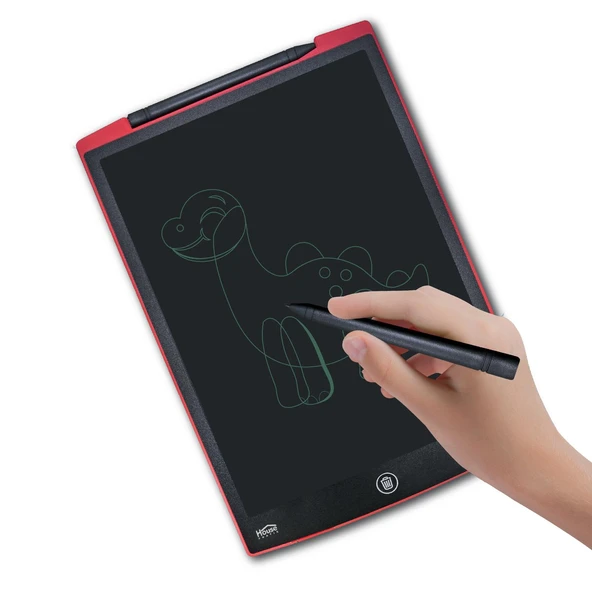 House Pratik HP45 Pilli LCD Ekran Elektronik Yazı Tahtası 12 İnç Kırmızı ürün görseli 1