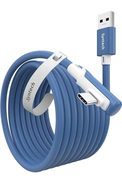 5 M Usb-C Vr Kablo – Quest2/quest Pro/pico 4 Uyumlu Yüksek Hızlı Bağlantı Kablosu MAVİ ürün görseli 1