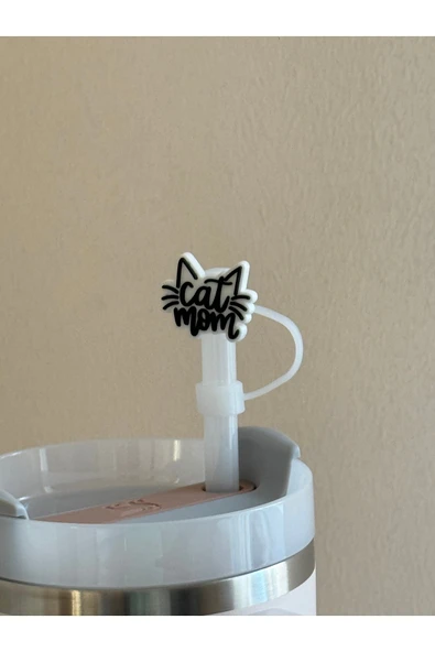 ÇAKRA Sevimli Kedi Model Silikon Toz Geçirmez Sızdırmaz Pipet Kapağı 1 Adet Termos Ile Uyumlu ürün görseli 1