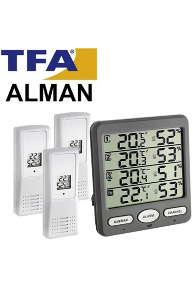 TFA 30.3054.10 ´klima Monitor´ Çoklu Ortam Sıcaklık Ve Nem Takip Cihazı ürün görseli 1