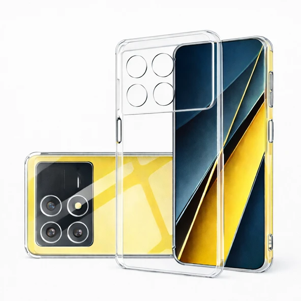 Poco X6 Pro Uyumlu Kılıf Şeffaf Kamera Korumalı 3D ürün görseli 1
