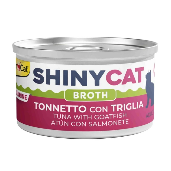 Gimcat Shinycat Broth Ton Balıklı ve Barbunlu Kedi Konservesi 70 gr ürün görseli 1