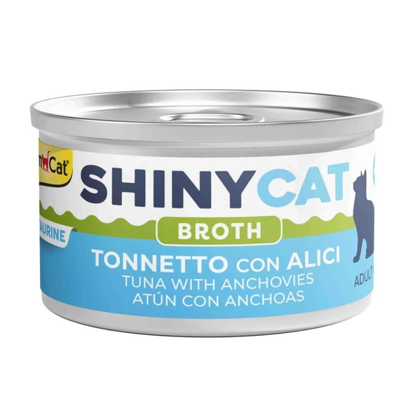 Gimcat Shinycat Broth Ton Balıklı ve Ançuezli Kedi Konservesi 70 gr ürün görseli 1