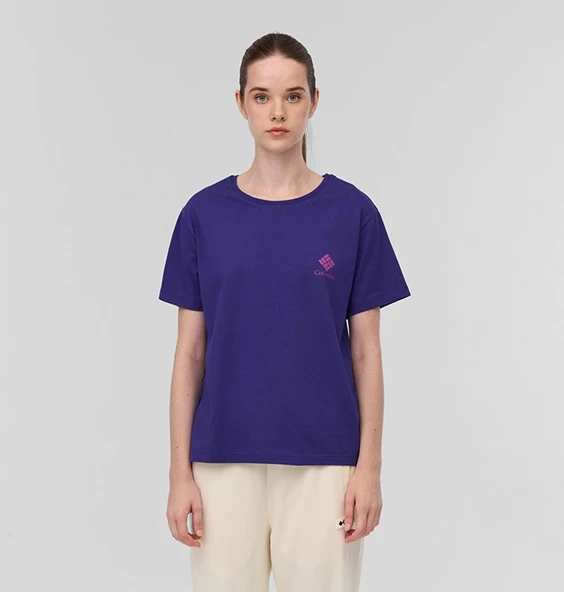 Columbia CSC Stacked Mini Gem Logo Kadın Kısa Kollu T-Shirt CS0316 ürün görseli 1