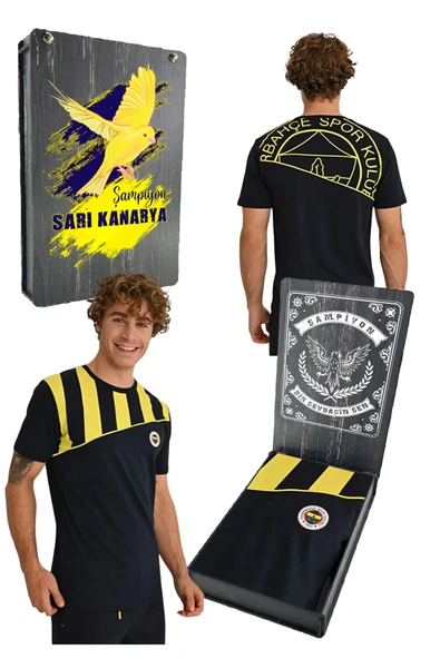 Fenerbahçe ERKEK TRIBUN ÇUBUK BLOKLU TSHIRTU UV  KUTU HEDİYELİ ürün görseli 1