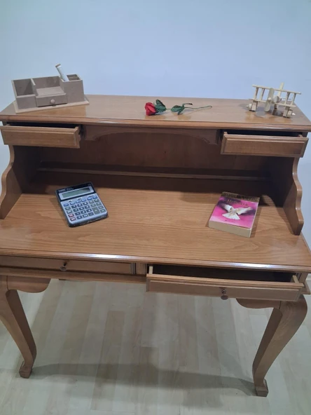 Çalışma Masa  İlhm 90633 Model Klasik Takım Lüks Klasik Ahşap Ceviz Renk El Yapım ürün görseli 1