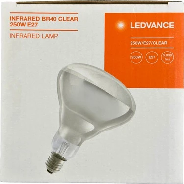 Ledvance 250W Şeffaf Infrared Isıtıcılı E27 Duylu Ampul ürün görseli 1