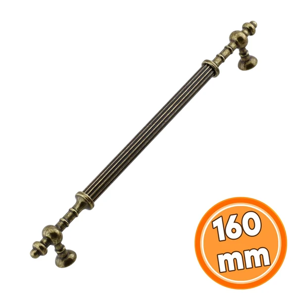 Mobilya Mutfak Dolabı Dolap Kulpları Çekme Kulbu Eskitme Antik Sarı Metal Kulp 160 mm - 16 cm ürün görseli 1