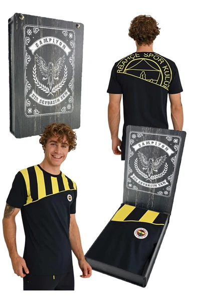 Fenerbahçe ERKEK TRIBUN ÇUBUK BLOKLU TSHIRT LAZER KUTU HEDİYELİ ürün görseli 1