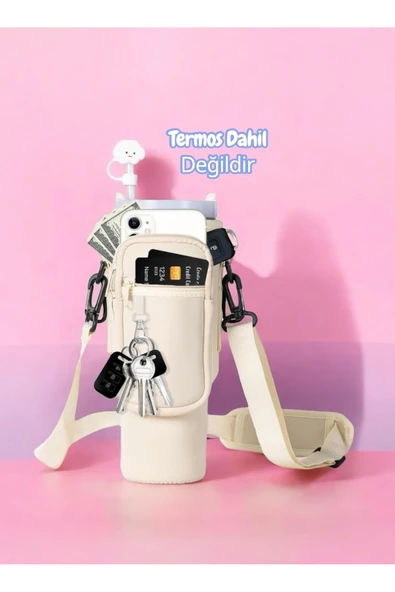 ÇAKRA Stanle Quencher ve Tüm Pipetli Termoslarla Uyumlu Termos Kılıfı Çanta Ve Omuz Askısı ürün görseli 1
