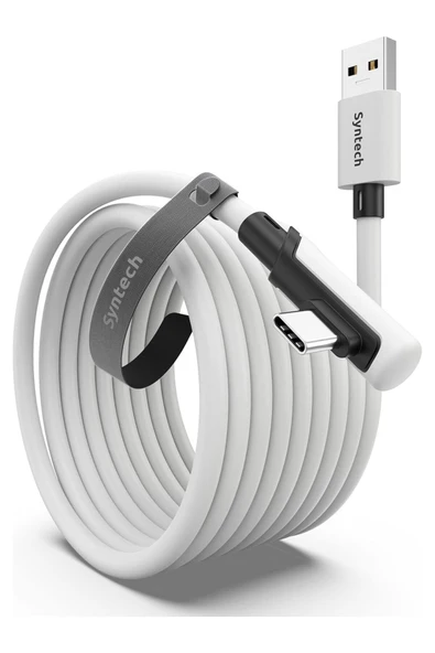5 M Usb-C Vr Kablo – Quest2/quest Pro/pico 4 Uyumlu Yüksek Hızlı Bağlantı Kablosu BEYAZ ürün görseli 1