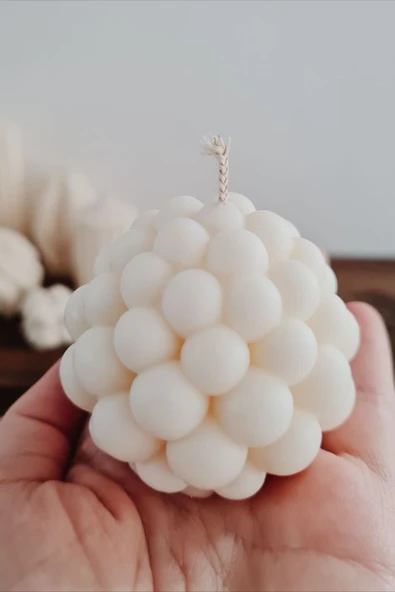ÇAKRA 4 Adet Dekoratif Mini Bubble Kokulu Vegan Soya Mumu ürün görseli 1