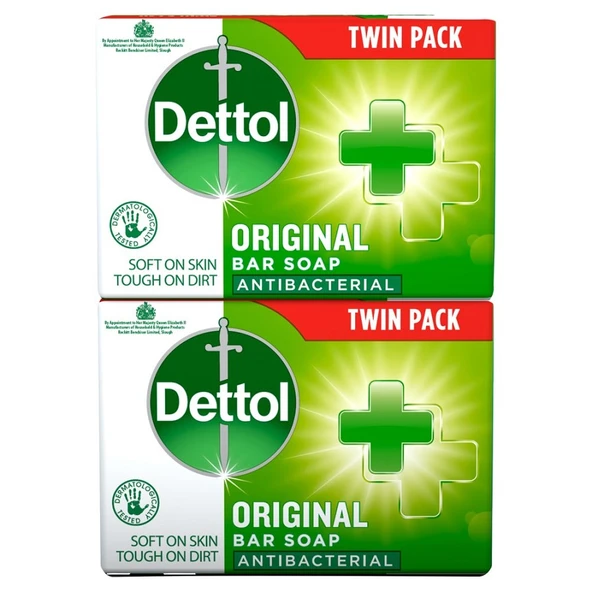 Dettol Antibacterial Bar Soap Original Sabun 2x100gr ürün görseli 1