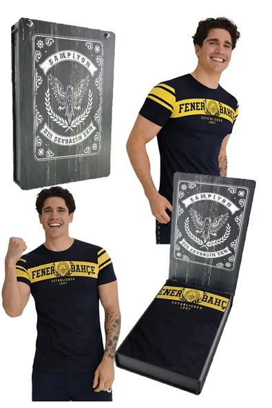 Fenerbahçe ERKEK KOLEJ ESTABLISHED 1907 TSHIRT LAZER KUTU HEDİYELİ ürün görseli 1