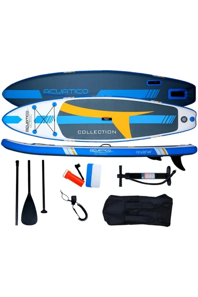 Acuatico Collection Şişme Sup Board/ısup Stand Up Paddle Board 305x76x15 Cm Turuncu&beyaz&mavi&gri ürün görseli 1