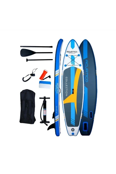 acuatico collection Şişme Sup Board/Isup Stand Up Paddle Board 305x76x15 Cm Turuncu&Beyaz&Mavi&G ürün görseli 1