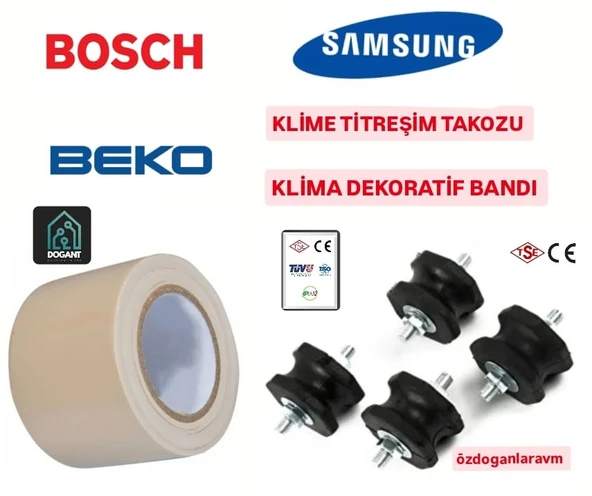 Klima Bakım Seti Titreşim Ses Takozu +Dekoratif Boru Bandı ürün görseli 1
