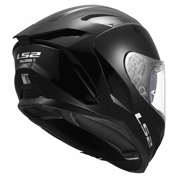 LS2 CHALLENGER 2 SİYAH KASK - Resim 5
