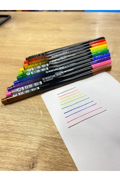 Lineplus Lineworks Fineliner Orginal Renk Kalem Seti 10 'lu set - Resim 4