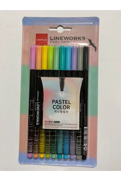 Lineplus Fineliner Pastel Renk 10' lu Kalem Seti ürün görseli 1