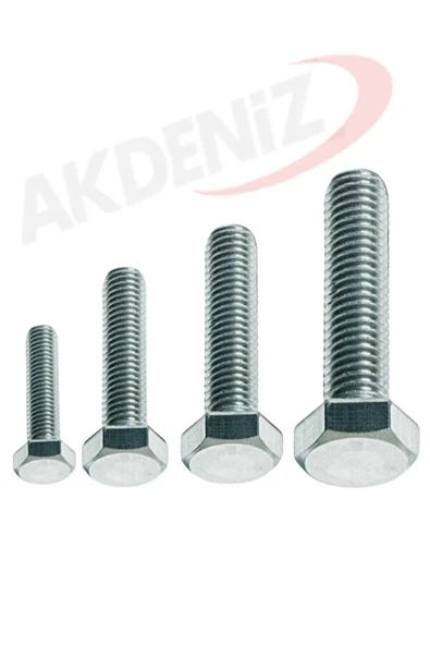 Akdeniz DIN933 M10 100 mm Galv. Kaplamalı Cıvata 20 Adet ürün görseli 1