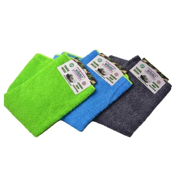 Wikro 50x70 CM Battal Boy İz Bırakmaz Mikrofiber Temizlik Bezi 3'lü Set ürün görseli 1