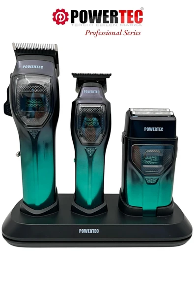 Powertec TR-5900 Saç-Sakal-Ense-Günlük Tıraş Makinesi 3'lü Set ürün görseli 1