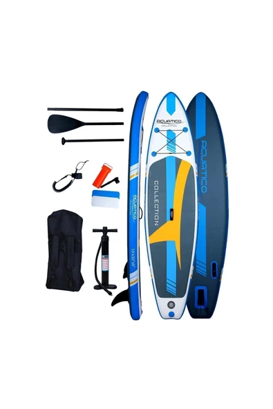 Acuatico Collection Şişme Sup Board/ısup Stand Up Paddle Board 305x76x15 Cm Turuncu&beyaz&mavi&gri ürün görseli 1