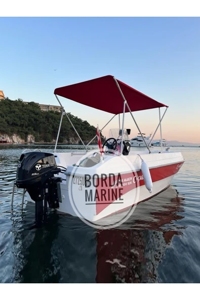 BORDA MARINE 3 KOLLU ROLLBAR KATLANABİLİR TEKNE TENTESİ, PASLANMAZ GÜNEŞLİK 2 MT AÇILIR ürün görseli 1