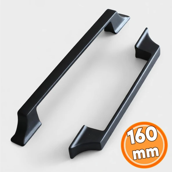 Metal Kulp Mobilya Mutfak Çekmece Dolap Dolabı Kapak Kulbu Kulpları Kulpu 160 mm 160 mm Siyah ürün görseli 1