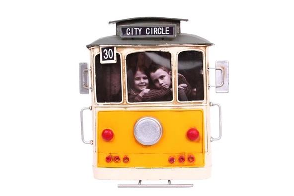 Dekoratif Metal Çerçeve Tramvay Temalı Vintage Hediyelik ürün görseli 1