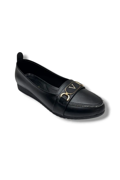 C-Shoes 3008-26 Cilt Taşlı V Toka Anatomik Kadın Babet ürün görseli 1