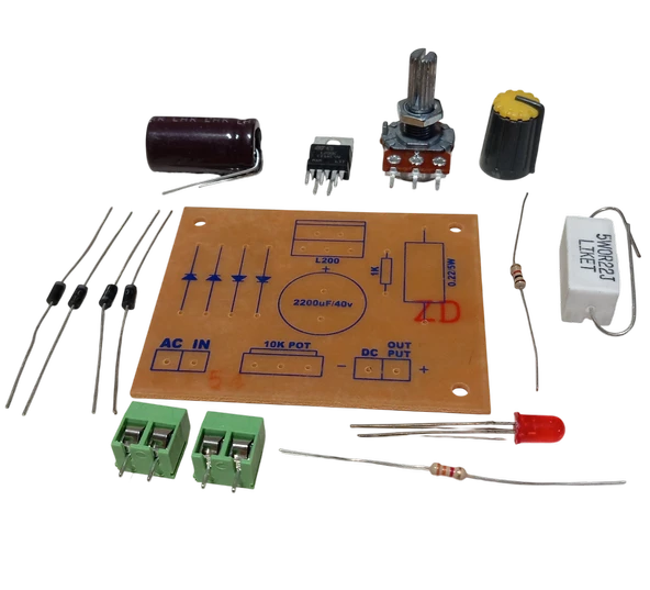 L200 ile DC 3-36V 1A Ayarlı Güç Kaynağı Kendin Yap Hobi Devresi DIY Lehimleme Kiti - Demonte(Montesiz) ürün görseli 1