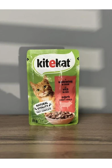 Kitekat Pouch Yaş Mama Sığır Etli 85 gr x 28 Adet ürün görseli 1