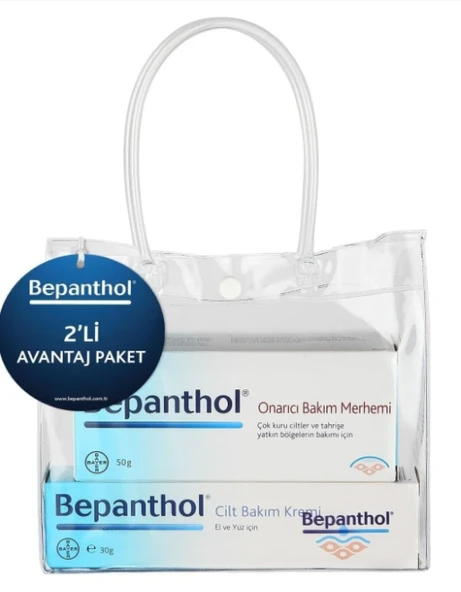 Bepanthol Onarıcı Bakım Kremi 50 g + Cilt Bakım Kremi 30 g 8699546358687 ürün görseli 1
