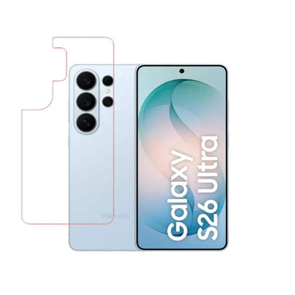 Samsung Galaxy S26 Ultra Uyumlu ŞEFFAF Arka Esnek Nano Koruyucu(Kılıf Değildir!) ürün görseli 1