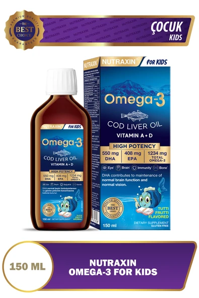 Nutraxin Omega 3 Şurup Karışık Meyve Aromalı 150 ml ürün görseli 1