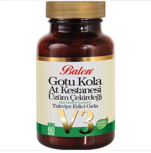 Balen Gotu Kola At Kestanesi Üzüm Çekirdeği Ekstraktı 60 Kapsül ürün görseli 1