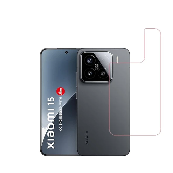 Xiaomi 15 Uyumlu ŞEFFAF Arka Esnek Nano Koruyucu ürün görseli 1
