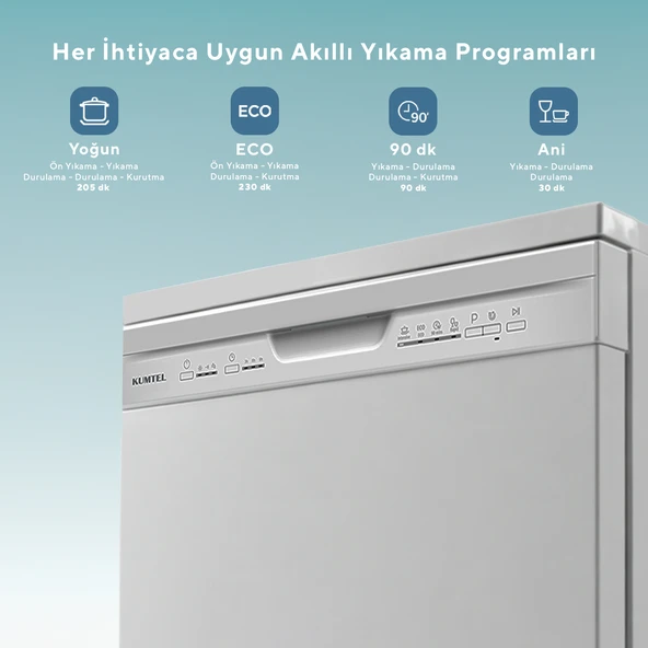 Kumtel HDW-01 4 Programlı Bulaşık Makinesi - Resim 3